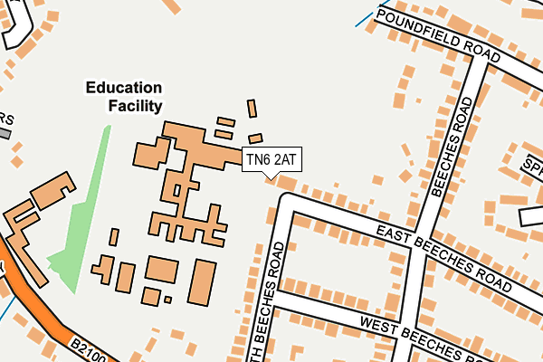 TN6 2AT map - OS OpenMap – Local (Ordnance Survey)