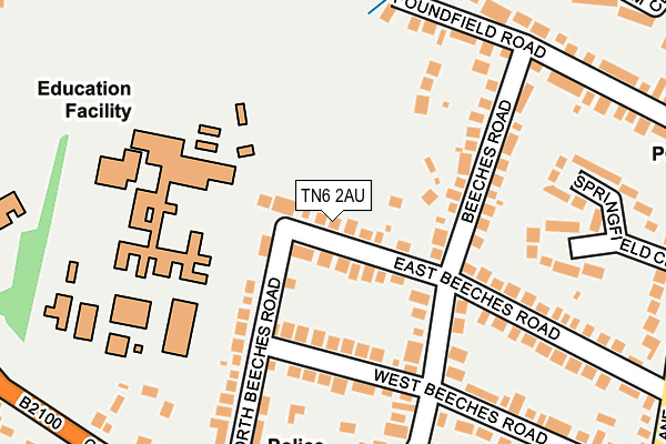 TN6 2AU map - OS OpenMap – Local (Ordnance Survey)