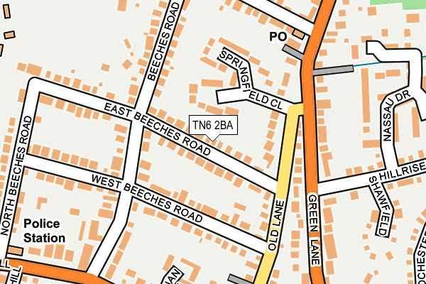 TN6 2BA map - OS OpenMap – Local (Ordnance Survey)