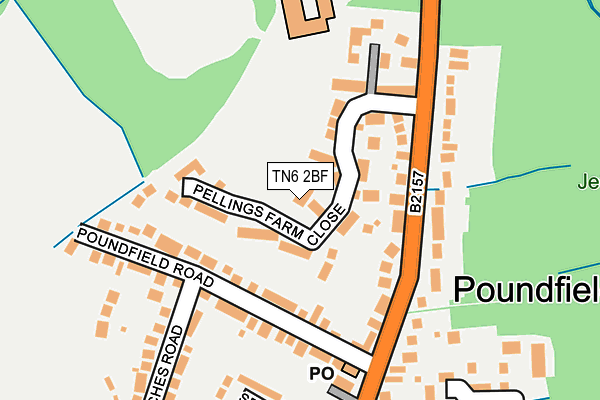 TN6 2BF map - OS OpenMap – Local (Ordnance Survey)