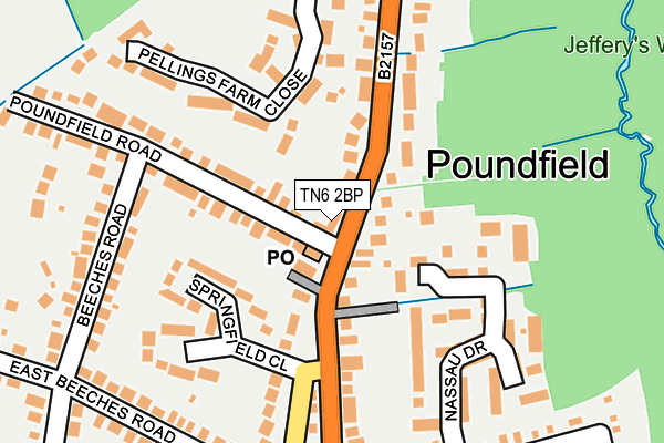 TN6 2BP map - OS OpenMap – Local (Ordnance Survey)