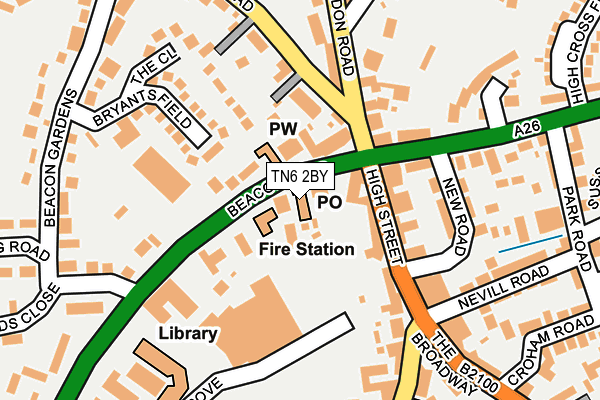 TN6 2BY map - OS OpenMap – Local (Ordnance Survey)