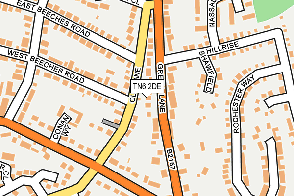 TN6 2DE map - OS OpenMap – Local (Ordnance Survey)