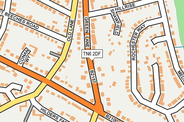TN6 2DF map - OS OpenMap – Local (Ordnance Survey)