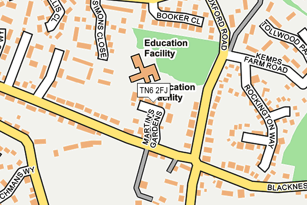 TN6 2FJ map - OS OpenMap – Local (Ordnance Survey)