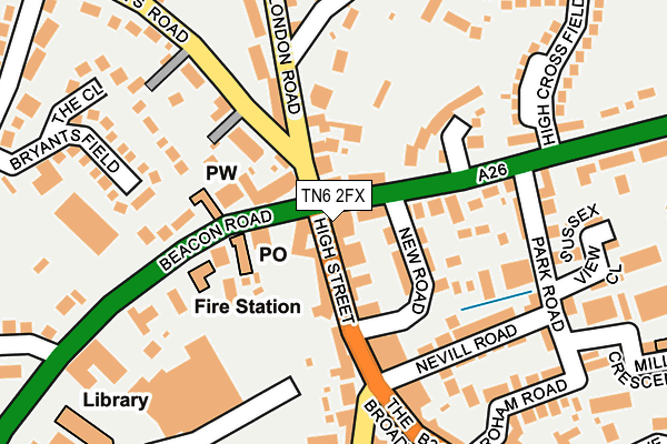 TN6 2FX map - OS OpenMap – Local (Ordnance Survey)