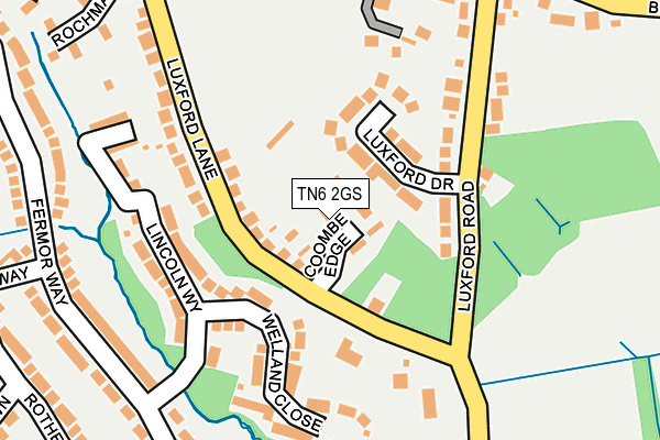 TN6 2GS map - OS OpenMap – Local (Ordnance Survey)