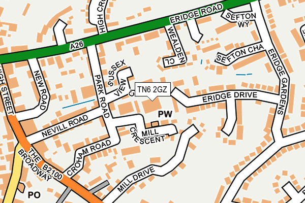 TN6 2GZ map - OS OpenMap – Local (Ordnance Survey)
