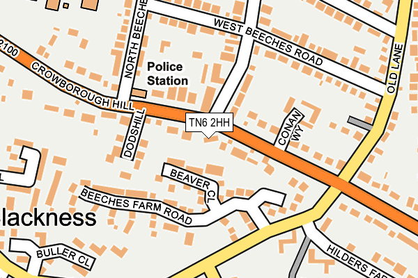 TN6 2HH map - OS OpenMap – Local (Ordnance Survey)