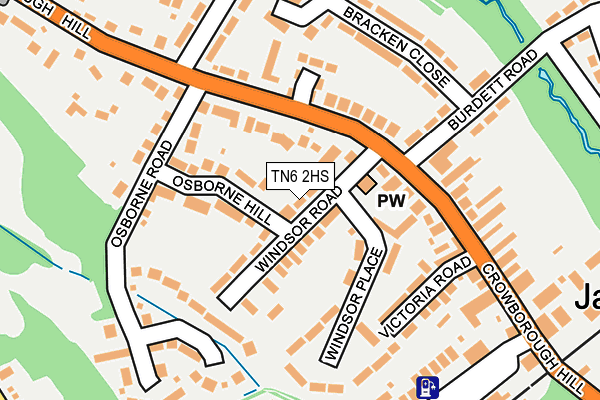 TN6 2HS map - OS OpenMap – Local (Ordnance Survey)