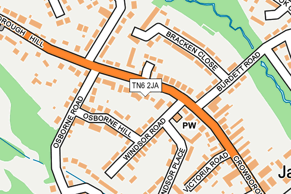 TN6 2JA map - OS OpenMap – Local (Ordnance Survey)