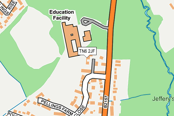 TN6 2JF map - OS OpenMap – Local (Ordnance Survey)