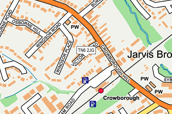 TN6 2JG map - OS OpenMap – Local (Ordnance Survey)