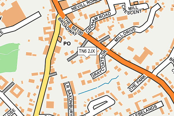 TN6 2JX map - OS OpenMap – Local (Ordnance Survey)