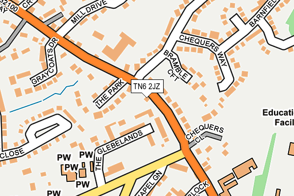 TN6 2JZ map - OS OpenMap – Local (Ordnance Survey)