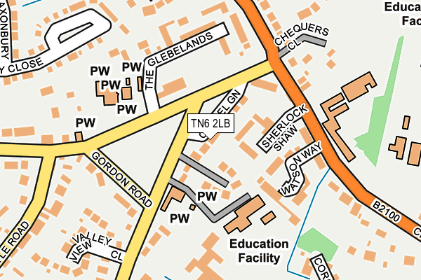 TN6 2LB map - OS OpenMap – Local (Ordnance Survey)
