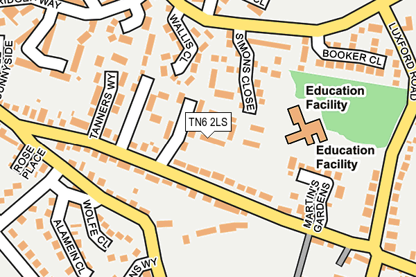 TN6 2LS map - OS OpenMap – Local (Ordnance Survey)