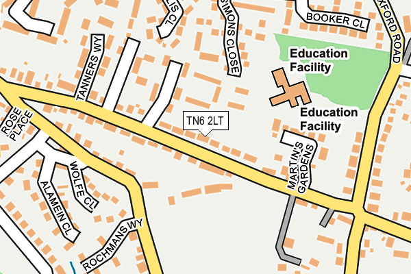 TN6 2LT map - OS OpenMap – Local (Ordnance Survey)