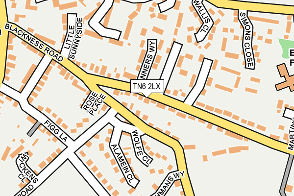 TN6 2LX map - OS OpenMap – Local (Ordnance Survey)