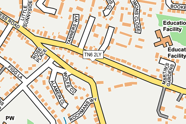 TN6 2LY map - OS OpenMap – Local (Ordnance Survey)