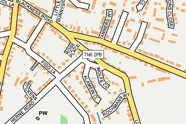 TN6 2PB map - OS OpenMap – Local (Ordnance Survey)