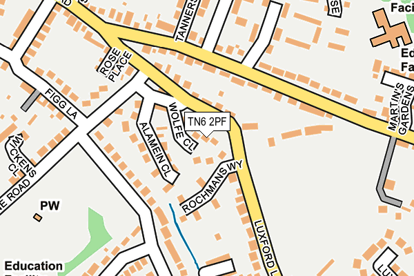 TN6 2PF map - OS OpenMap – Local (Ordnance Survey)