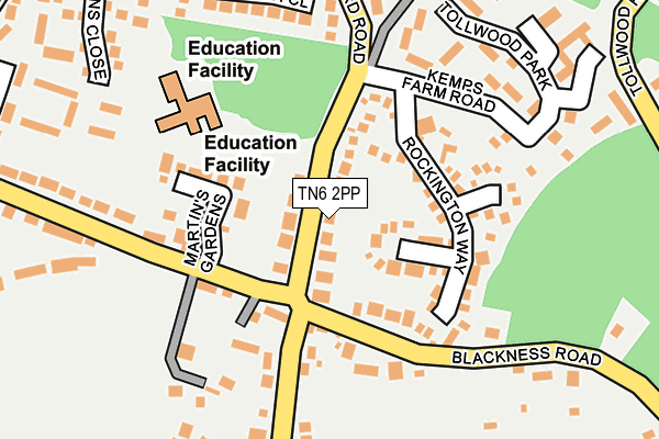 TN6 2PP map - OS OpenMap – Local (Ordnance Survey)