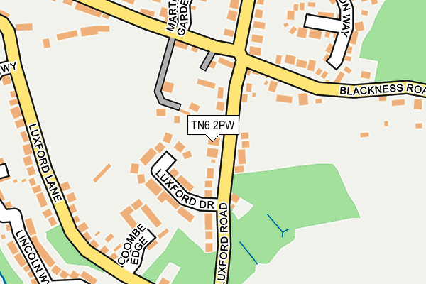 TN6 2PW map - OS OpenMap – Local (Ordnance Survey)