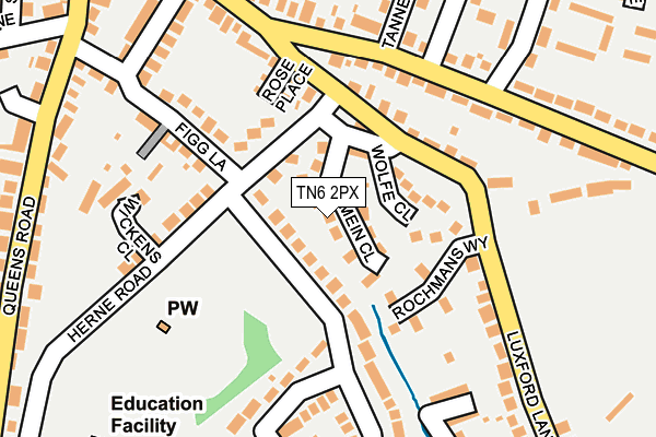 TN6 2PX map - OS OpenMap – Local (Ordnance Survey)