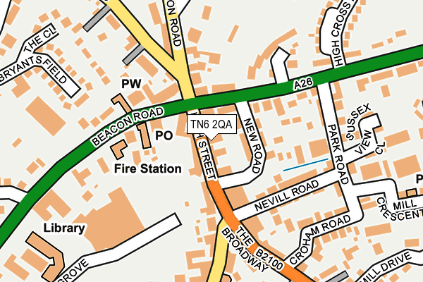TN6 2QA map - OS OpenMap – Local (Ordnance Survey)