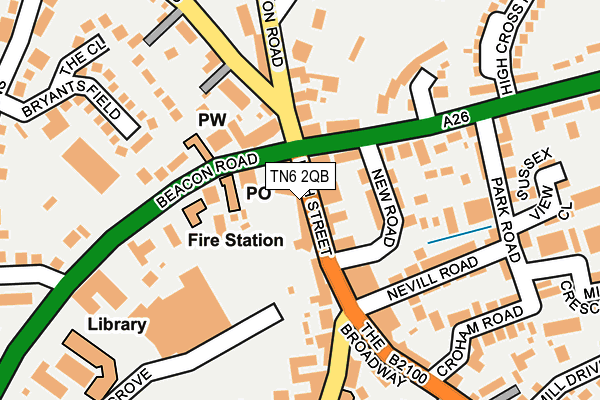 TN6 2QB map - OS OpenMap – Local (Ordnance Survey)