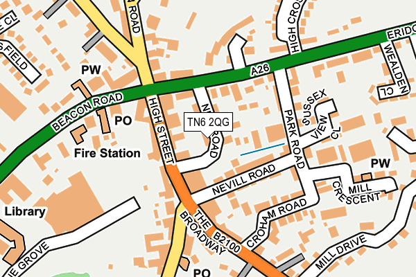 TN6 2QG map - OS OpenMap – Local (Ordnance Survey)