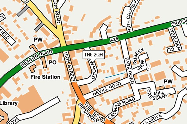 TN6 2QH map - OS OpenMap – Local (Ordnance Survey)
