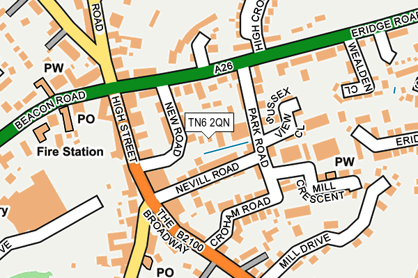 TN6 2QN map - OS OpenMap – Local (Ordnance Survey)