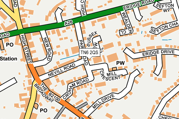 TN6 2QS map - OS OpenMap – Local (Ordnance Survey)