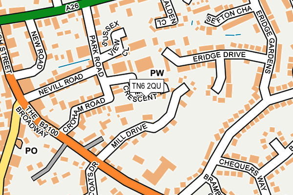 TN6 2QU map - OS OpenMap – Local (Ordnance Survey)