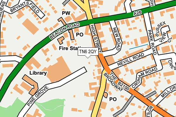 TN6 2QY map - OS OpenMap – Local (Ordnance Survey)