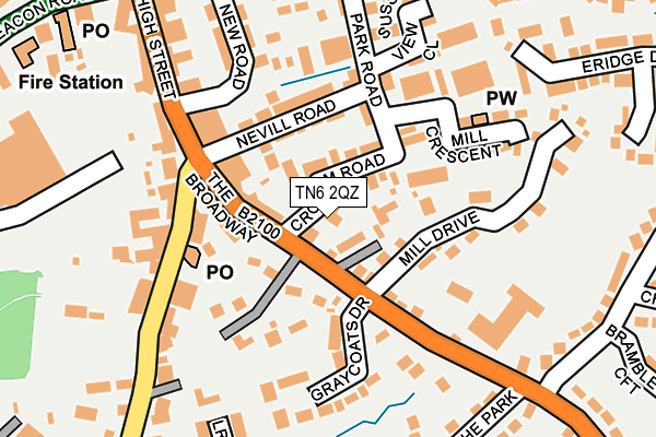TN6 2QZ map - OS OpenMap – Local (Ordnance Survey)