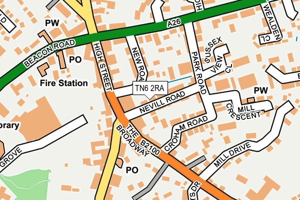 TN6 2RA map - OS OpenMap – Local (Ordnance Survey)
