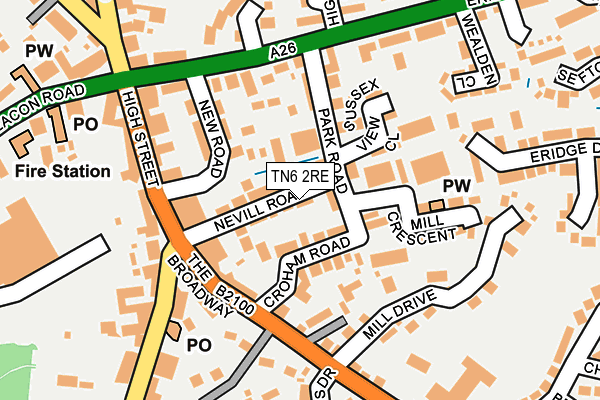 TN6 2RE map - OS OpenMap – Local (Ordnance Survey)