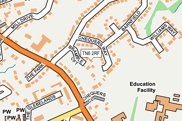TN6 2RF map - OS OpenMap – Local (Ordnance Survey)