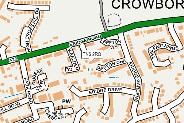 TN6 2RQ map - OS OpenMap – Local (Ordnance Survey)