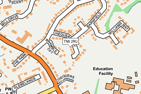 TN6 2RU map - OS OpenMap – Local (Ordnance Survey)