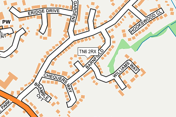 TN6 2RX map - OS OpenMap – Local (Ordnance Survey)