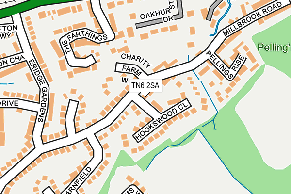 TN6 2SA map - OS OpenMap – Local (Ordnance Survey)