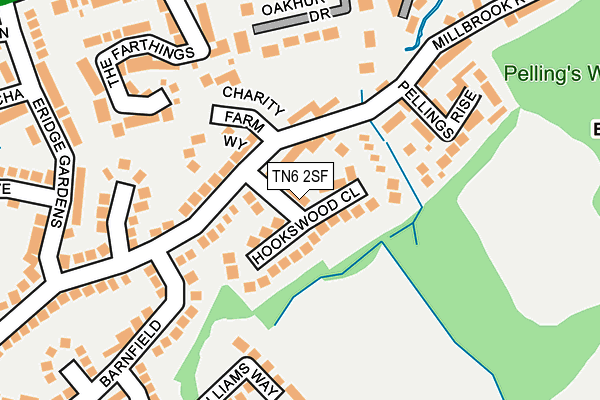 TN6 2SF map - OS OpenMap – Local (Ordnance Survey)