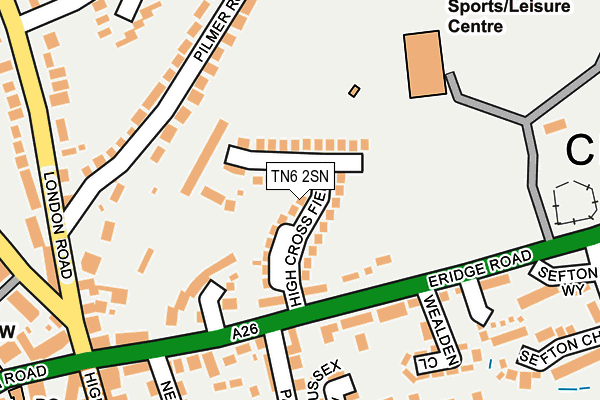 TN6 2SN map - OS OpenMap – Local (Ordnance Survey)