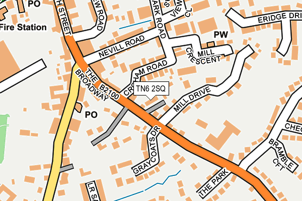 TN6 2SQ map - OS OpenMap – Local (Ordnance Survey)