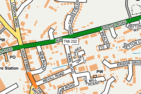 TN6 2SZ map - OS OpenMap – Local (Ordnance Survey)