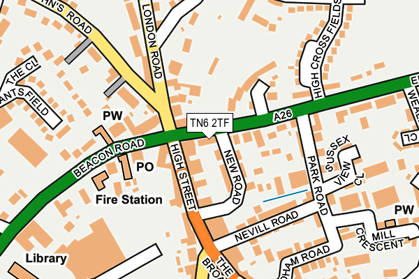 TN6 2TF map - OS OpenMap – Local (Ordnance Survey)